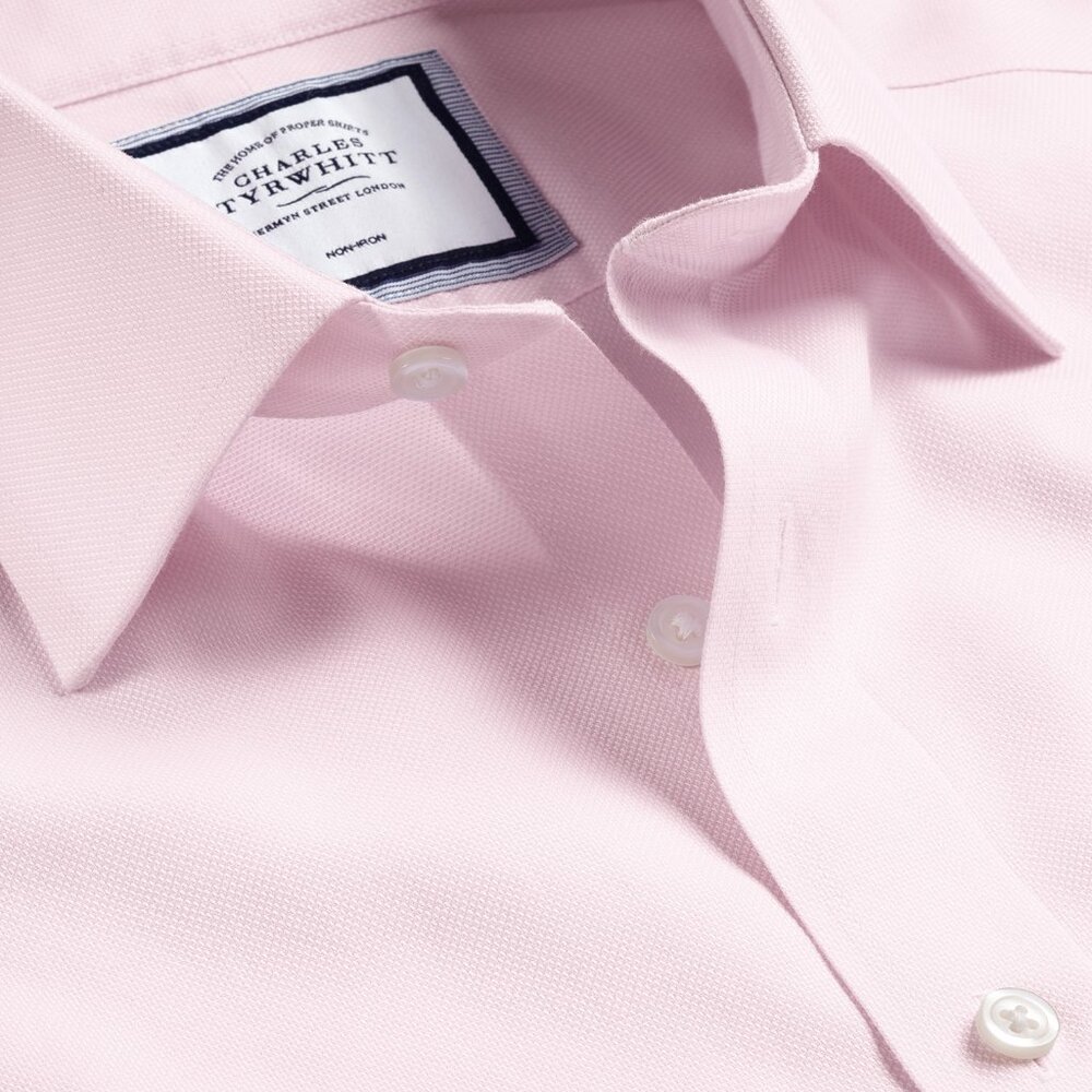 Charles Tywhitt Light Pink Non-Iron Royal Oxford Shirt